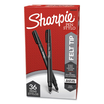 Sharpie® Water-resistant Ink Porous Point Pen Value Pack, Stick, Fine 0.4 Mm, Black Ink, Black Barrel, 36-pack freeshipping - TVN Wholesale